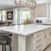 kitchen with white cabinets and white countertop